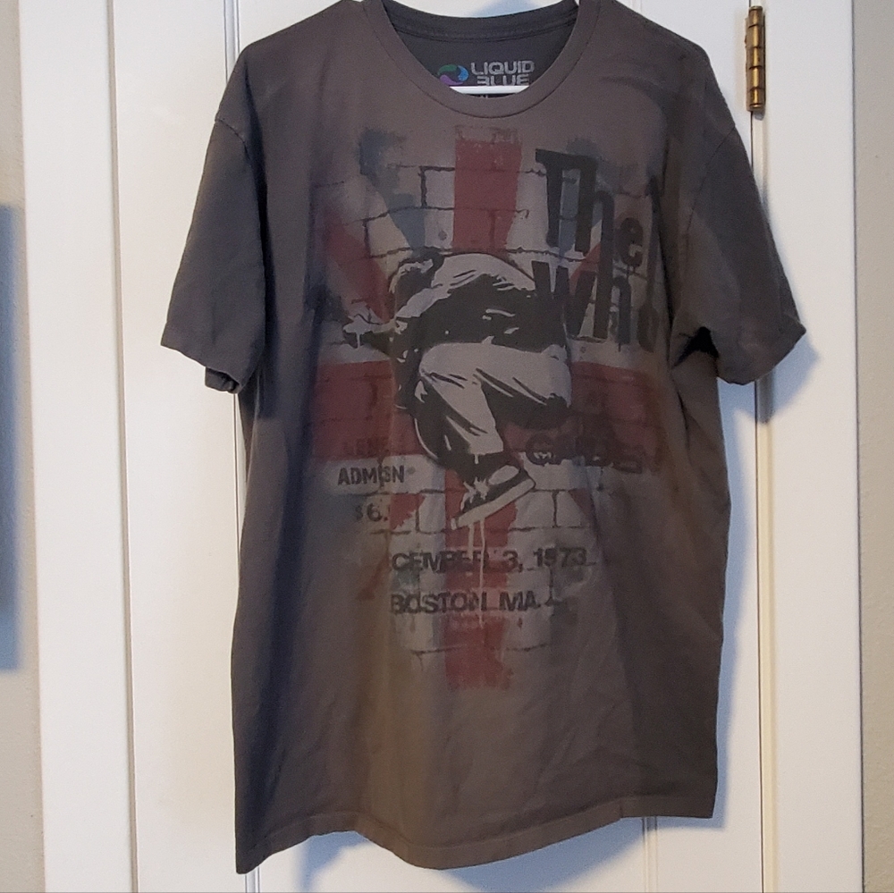 THE WHO Liquid Blue short-sleeve T-shirt Brown "At the Garden" XL X-Large